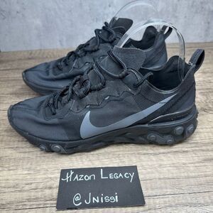 Nike~Men’s~Black React Athletic Sneakers~Size 7 (BQ6166-008)